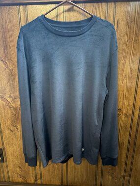 Polo Ralph Lauren Men's Velour Crewneck Pajama Shirt Navy Blue Size L Like New